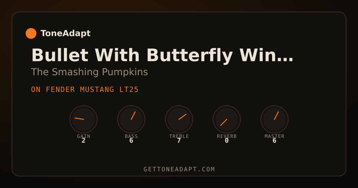 Bullet With Butterfly Wings (Remastered 2012) amp settings for Fender ...